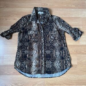 Animal Print‎ Button-Up Shirt Ellen Tracy Medium